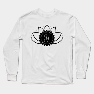 Y - Lotus Flower Monogram Long Sleeve T-Shirt